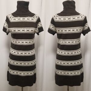 Funky People Nordic Fair Isle lcelandic Ski Apres Pullover Sweater‎ Dress Md